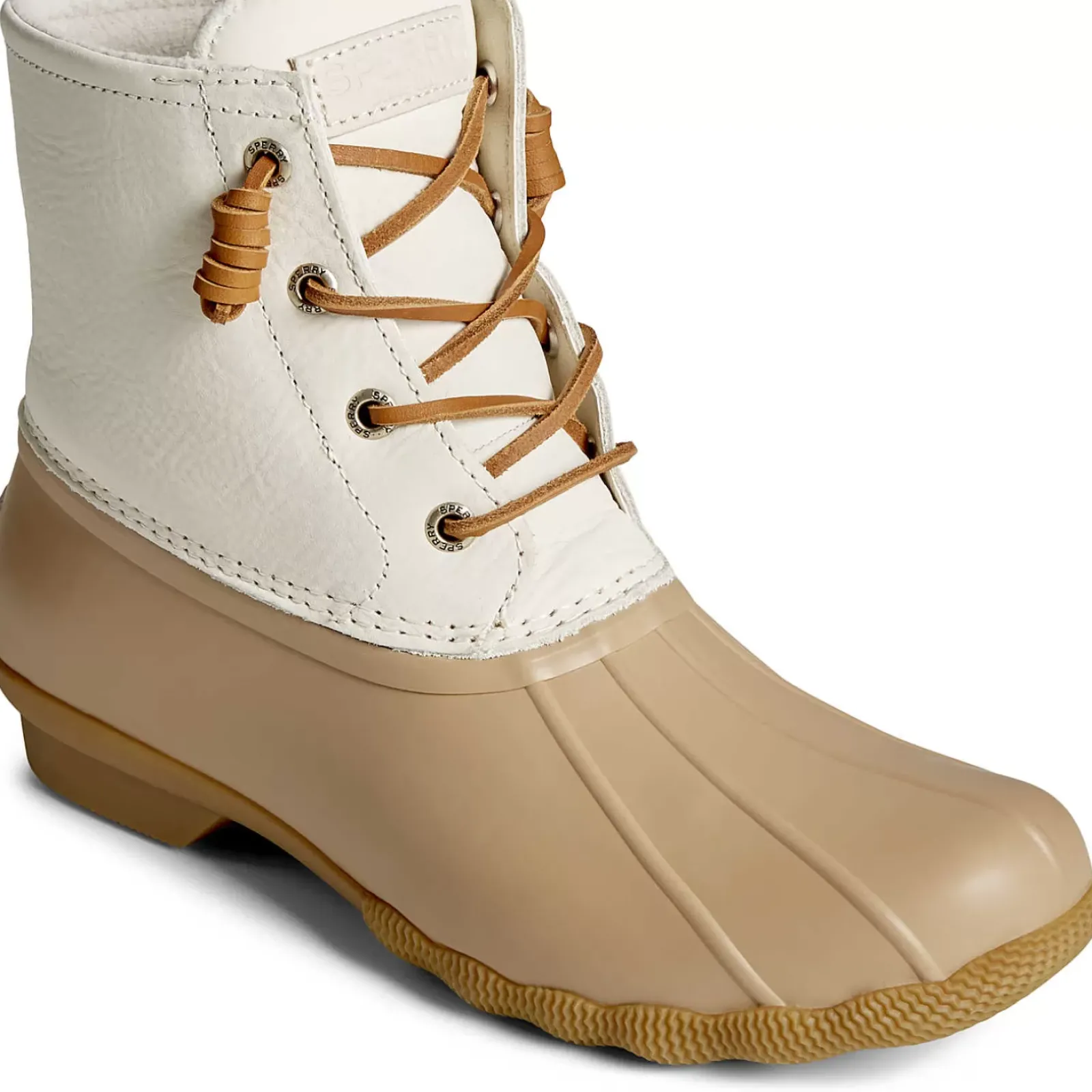 Saltwater Duck Boot|Sale^Sperry Women's Saltwater Mainsail Leather Duck Boot Cream