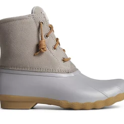 Saltwater Duck Boot|Sale^Sperry Women's Saltwater Mainsail Leather Duck Boot Grey