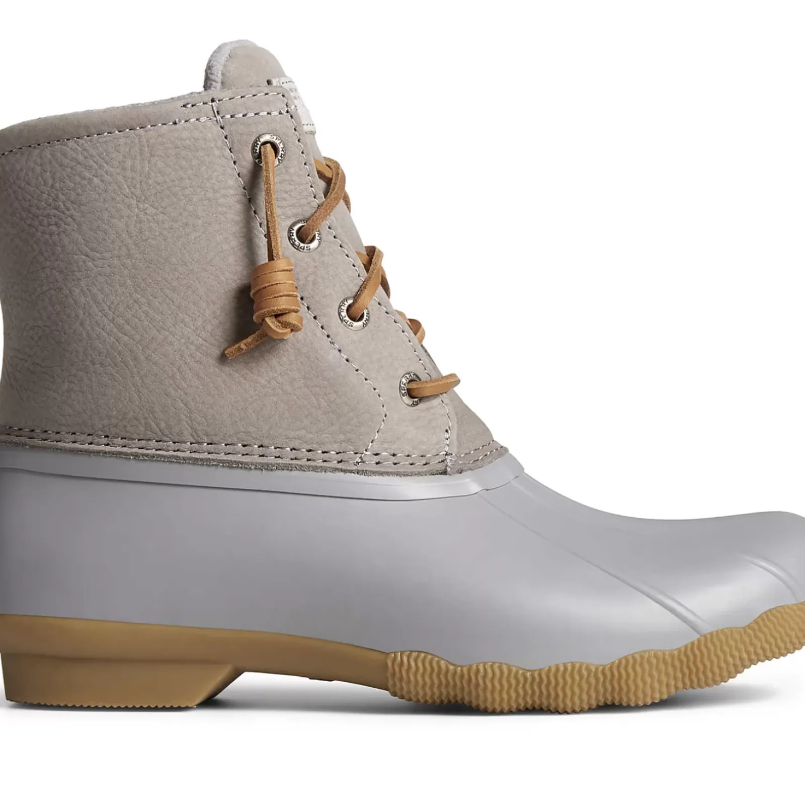 Saltwater Duck Boot|Sale^Sperry Women's Saltwater Mainsail Leather Duck Boot Grey