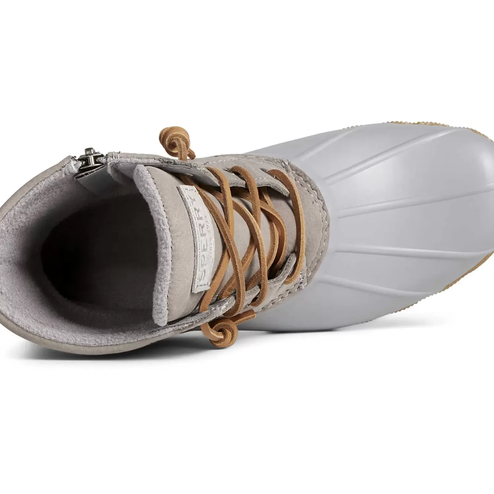 Saltwater Duck Boot|Sale^Sperry Women's Saltwater Mainsail Leather Duck Boot Grey