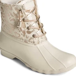 Saltwater Duck Boot|Sale^Sperry Women's Saltwater Metallic Jacquard Duck Boot Ivory