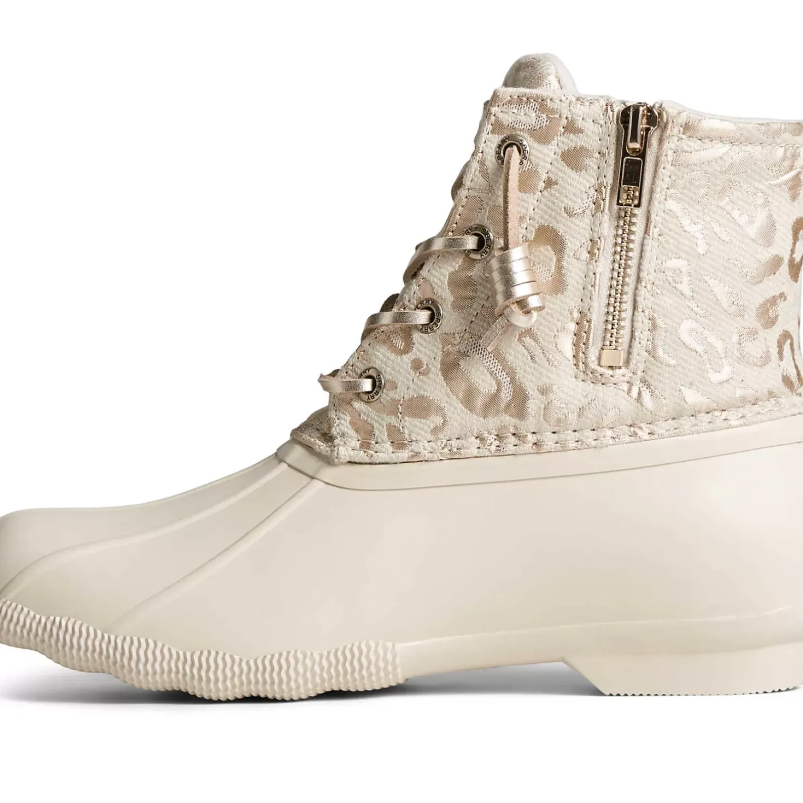 Saltwater Duck Boot|Sale^Sperry Women's Saltwater Metallic Jacquard Duck Boot Ivory