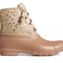 Saltwater Duck Boot|Sale^Sperry Women's Saltwater Metallic Jacquard Duck Boot Rose