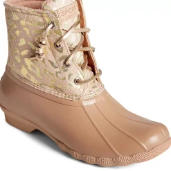 Saltwater Duck Boot|Sale^Sperry Women's Saltwater Metallic Jacquard Duck Boot Rose