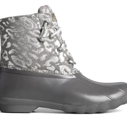 Saltwater Duck Boot|Sale^Sperry Women's Saltwater Metallic Jacquard Duck Boot Silver