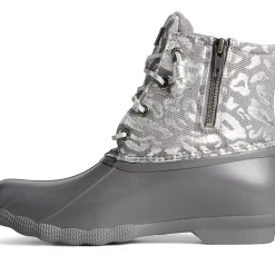 Saltwater Duck Boot|Sale^Sperry Women's Saltwater Metallic Jacquard Duck Boot Silver