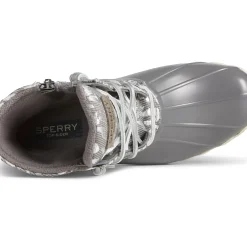 Saltwater Duck Boot|Sale^Sperry Women's Saltwater Metallic Jacquard Duck Boot Silver