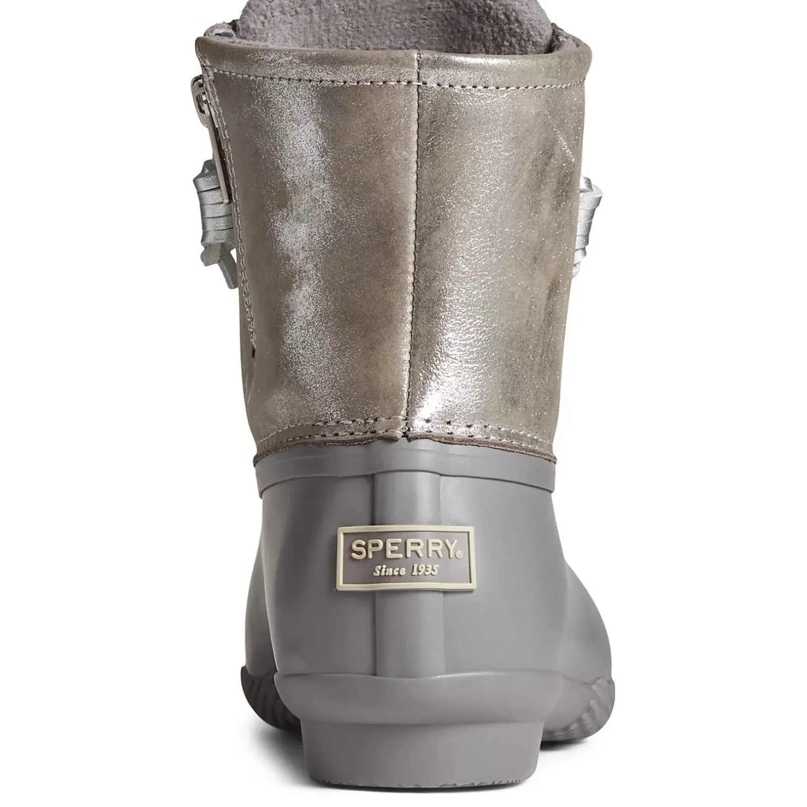 Saltwater Duck Boot|Sale^Sperry Women's Saltwater Metallic Leather Duck Boot Silver