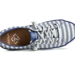 SeaCycled|Sale^Sperry Women's SeaCycled&trade; Crest Vibe Striped Textile Sneaker Navy
