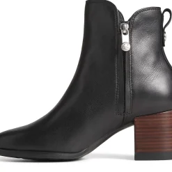 Seaport|Sale^Sperry Women's Seaport Heel Water Resistant Leather Boot Black