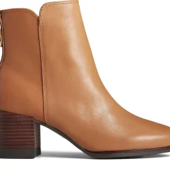 Seaport|Sale^Sperry Women's Seaport Heel Water Resist Leather Boot Tan