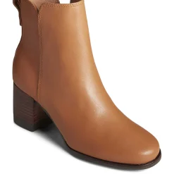 Seaport|Sale^Sperry Women's Seaport Heel Water Resist Leather Boot Tan