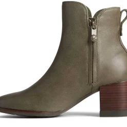 Seaport|Sale^Sperry Women's Seaport Heel Water Resistant Leather Boot Olive
