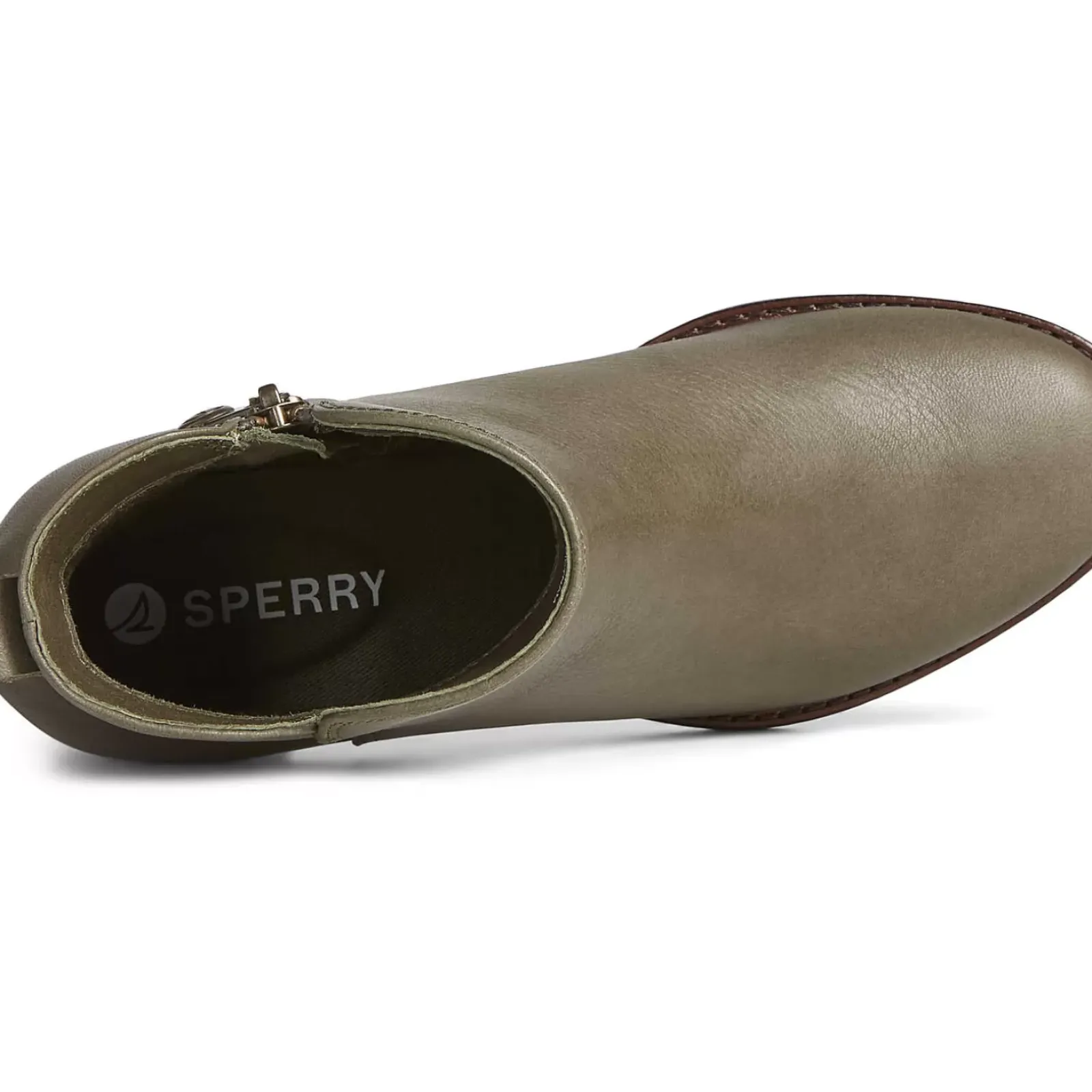 Seaport|Sale^Sperry Women's Seaport Heel Water Resistant Leather Boot Olive