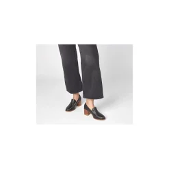 Seaport|Flats & Loafers^Sperry Women's Seaport Penny Heel Leather Loafer Black