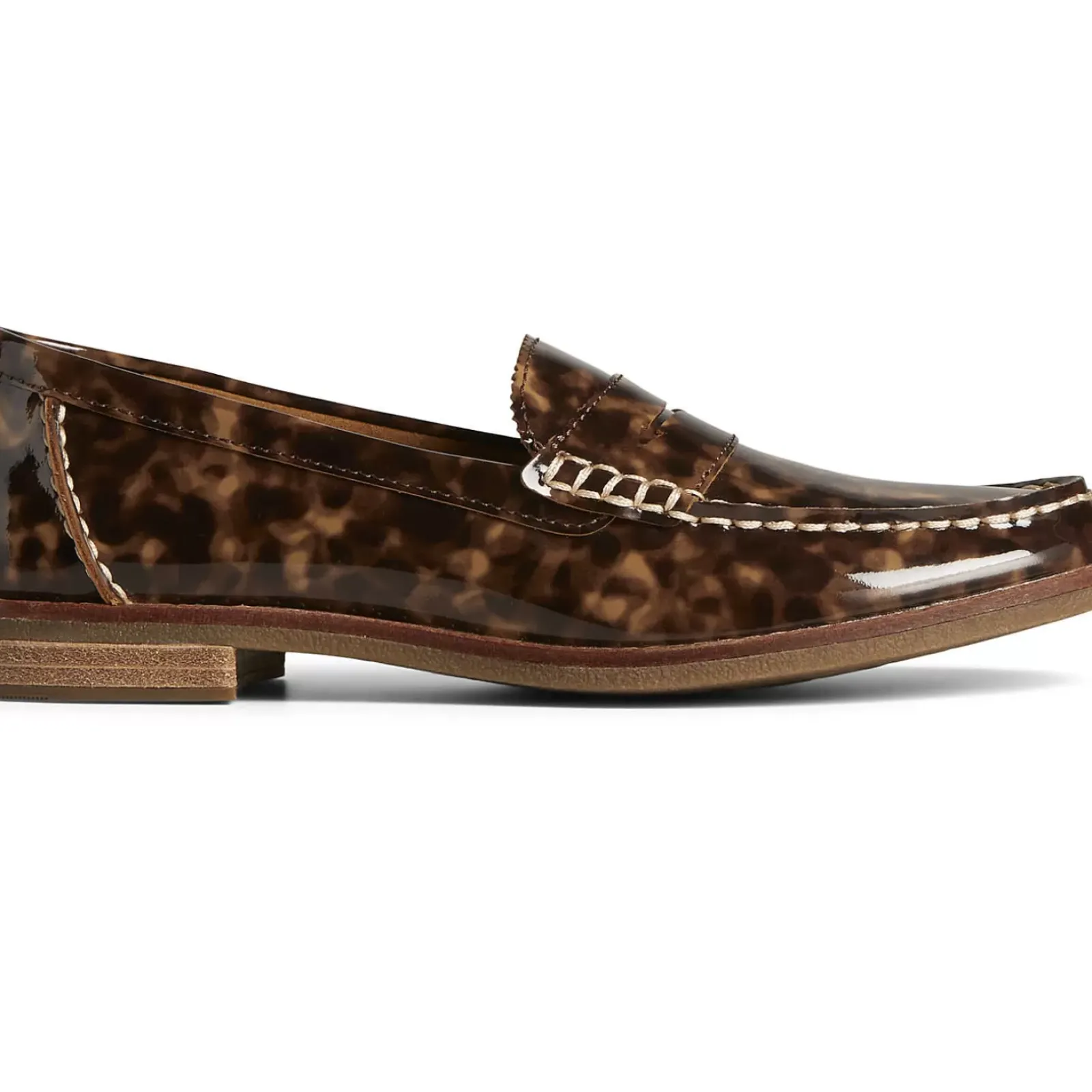Seaport|Flats & Loafers^Sperry Women's Seaport Penny Tortoise Leather Loafer Brown