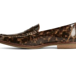 Seaport|Flats & Loafers^Sperry Women's Seaport Penny Tortoise Leather Loafer Brown