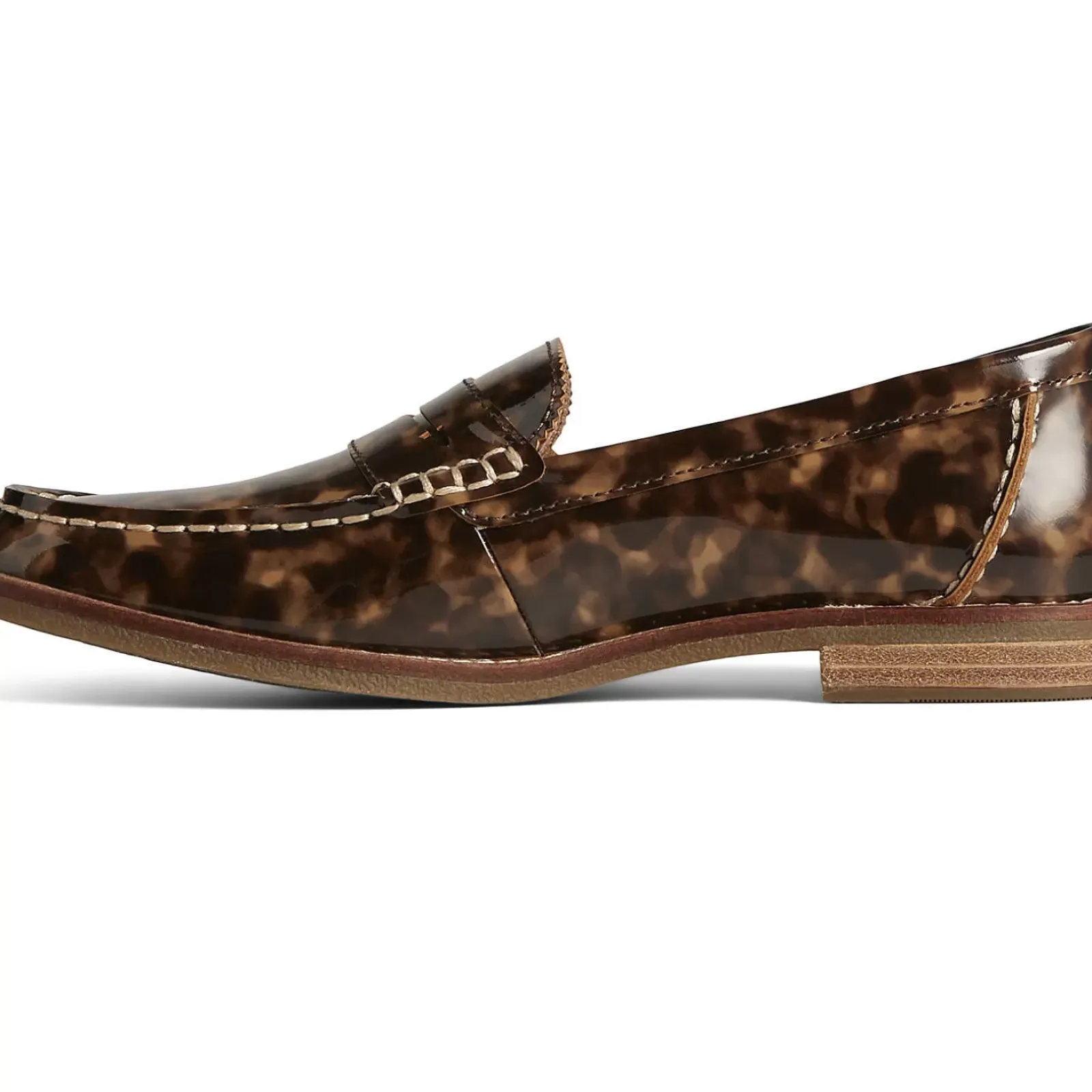 Seaport|Flats & Loafers^Sperry Women's Seaport Penny Tortoise Leather Loafer Brown