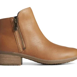 Seaport|Boots^Sperry Women's Seaport Storm Water Resist Leather Boot Tan